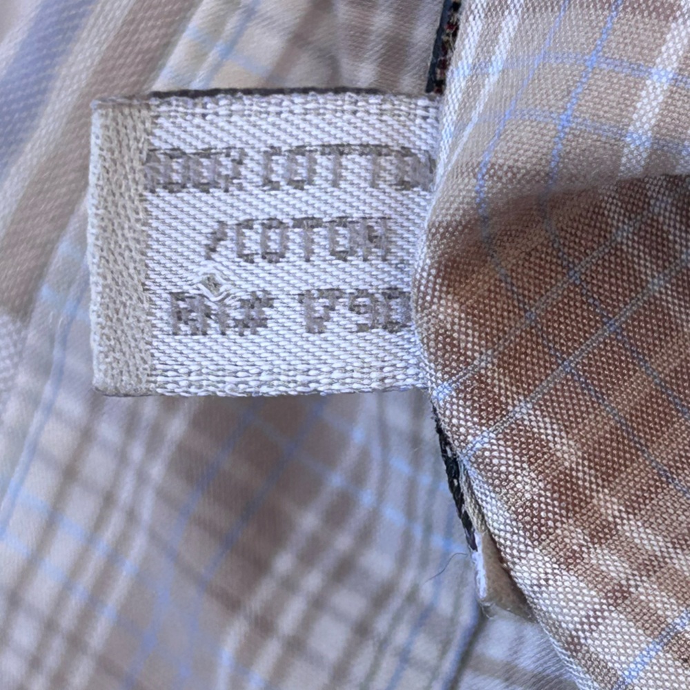 Cinch Men’s Button Down Shirt Brown/Blue Plaid Long Sleeve Size Large - Picture 7 of 9